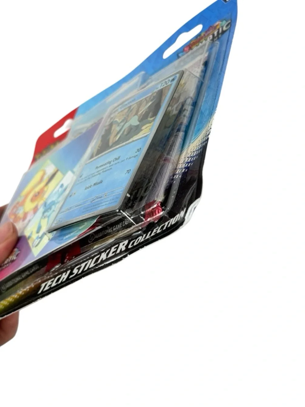 Pokemon Prismatic Evolutions Tech Sticker Collection - Blue, Red, Pink